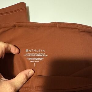 Athleta Terracotta Split Flare Pants